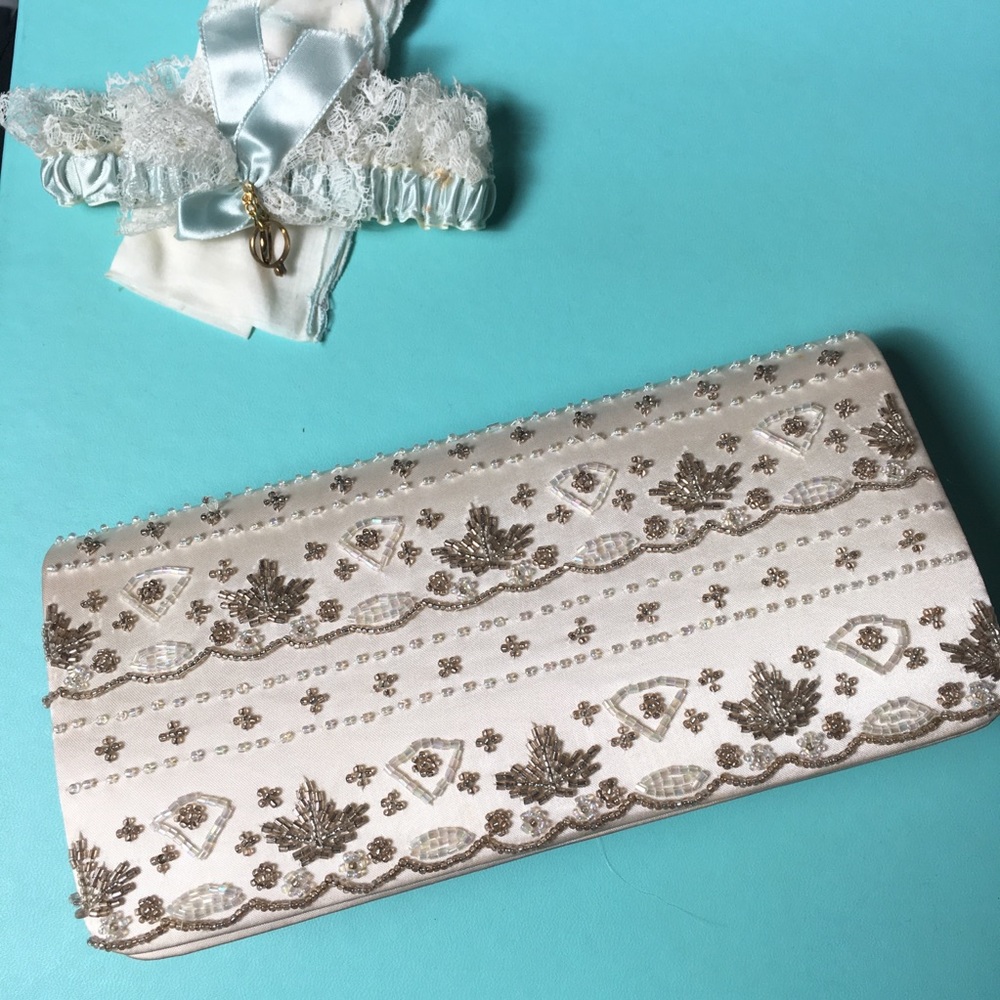 La Regale Satin Bridal Flap Clutch